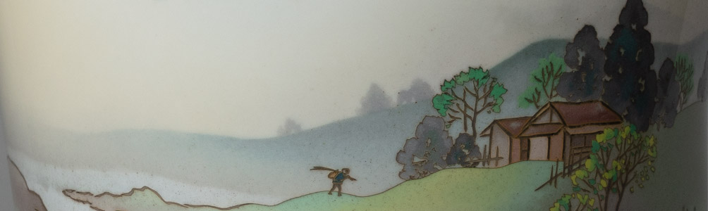 Японская эмалевая ваза