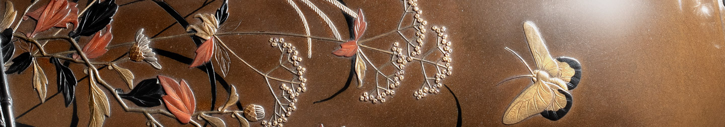 Фрагмент японской металлической вазы