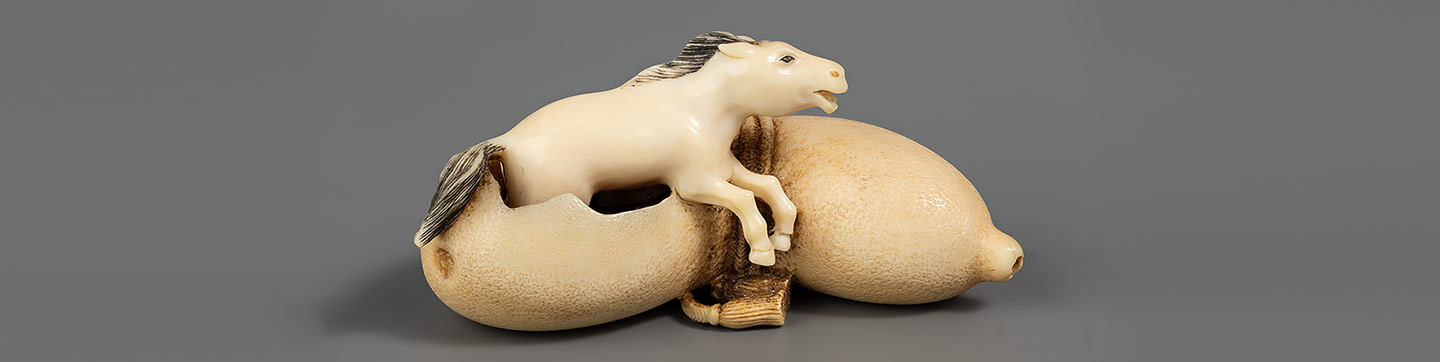 Нэцке Лошадь и тыква