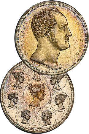 1,5 рубля - 10 злотых 1835 года - семейник с кольцами