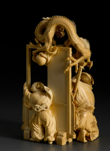 Окимоно "Воин и дракон"