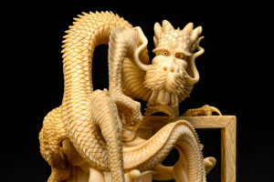 Окимоно "Воин и дракон"