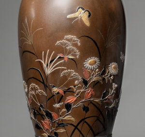 Парные вазы с изображением осенних трав