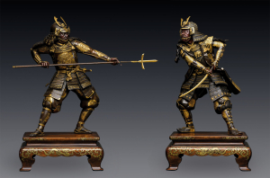 Скульптурная композиция "Воины-самураи"