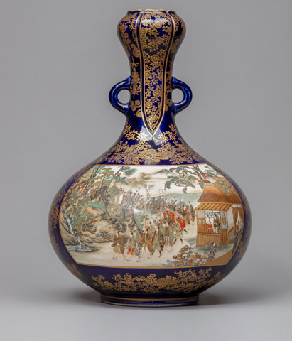 Видео Ваза в стиле кё-сацума в форме горлянки