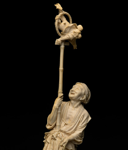 Видео Окимоно "Сарумаваси с обезъянкой"