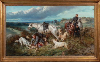 Николай Егорович Сверчков (1817–1898) "Охота на волка"