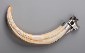 Нож для сигар с серебряным навершием и стальной гильотиной