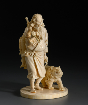 Окимоно "Айну с медведем"