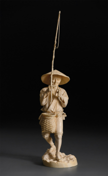 Окимоно "Рыбак с удочкой"