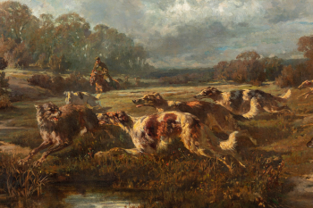 Рудольф Фёдорович (Фердинандович) Френц (1831–1918) "Великий Князь Владимир Александрович на охоте на волка"