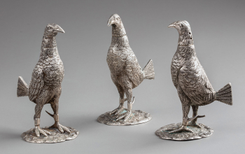 Сет из трёх настольных приборов для перца в виде куропаток