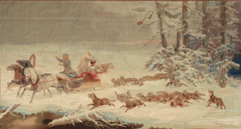 Шпалера "Волки напали на тройку"