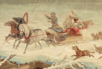 Шпалера "Волки напали на тройку"