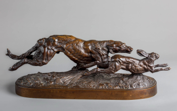 Скульптура "Борзая с зайцем"