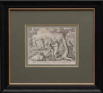 Ян Ван Дер Страт (1523–1605) — автор рисунка  Корнелис Галле  (1576–1650) - гравёр  “Охота на медведя в доспехах“