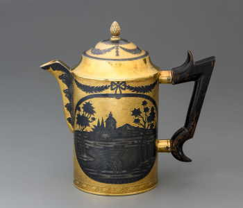 Кофейник в технике ниелло со съёмной крышкой и деревянной ручкой