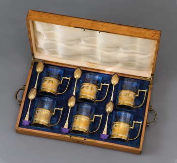 Набор для русского чаепития в оригинальной деревянной коробке