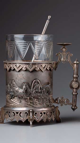 Видео Пара подстаканников со стаканом и ложкой