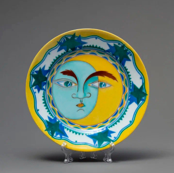 Декоративная тарелка "Солнце и Луна"